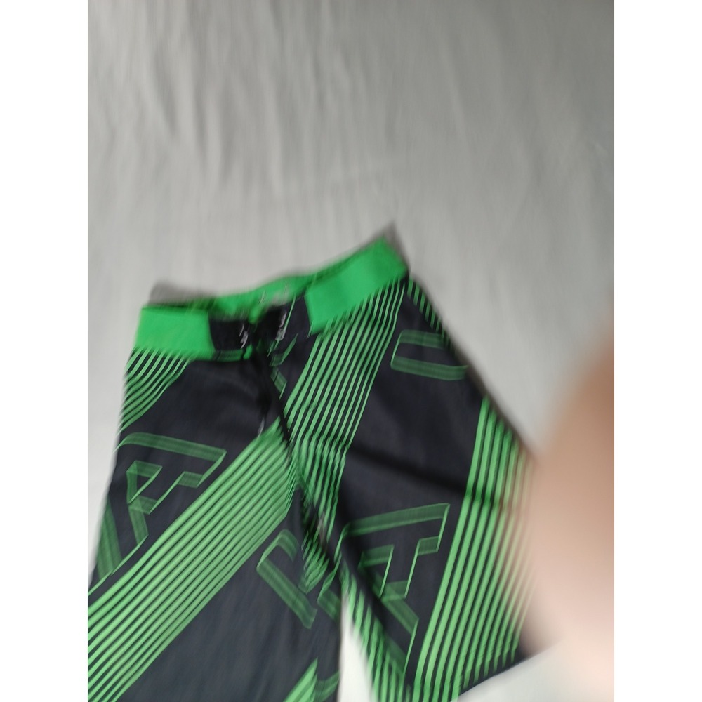 Under Armour Mens Board Shorts Size 27 Green Black Swim Trunks Drawstring - Picture 3 of 7